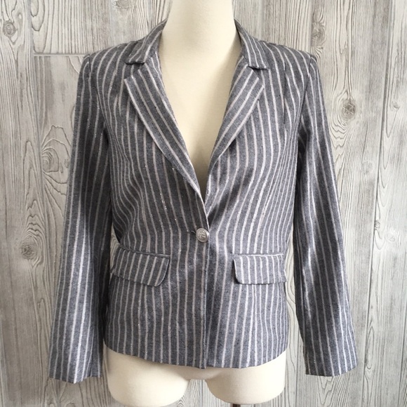 ATHENA Marie Metallic Striped Vintage Blazer Medium - Picture 1 of 11